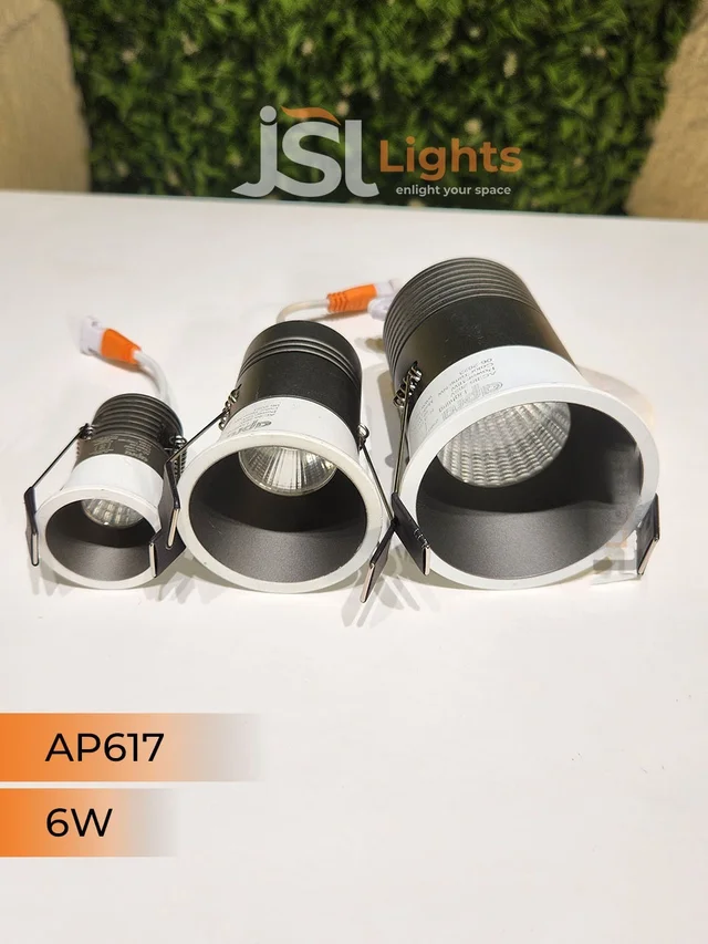 APRA AP 617 6W Grey Deep Recessed COB Downlight - 6W, 4000K