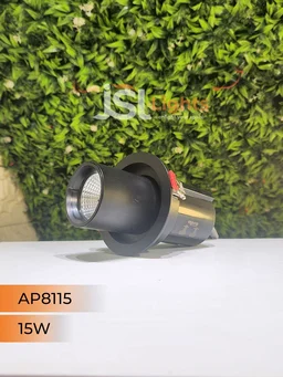 APRA AP8115 15W Pop-Up Recessed COB LED Downlight | 360° Tiltable | 3000K/4000K | Black & White | 2-Year Warranty - 15W, 3000K, Black