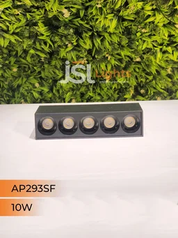 APRA AP293 10W White Linear Surface COB Spotlight - 4000K, Black