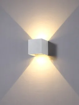 LX5910 10W Adjustable Black Outdoor UP Down Wall Light - White
