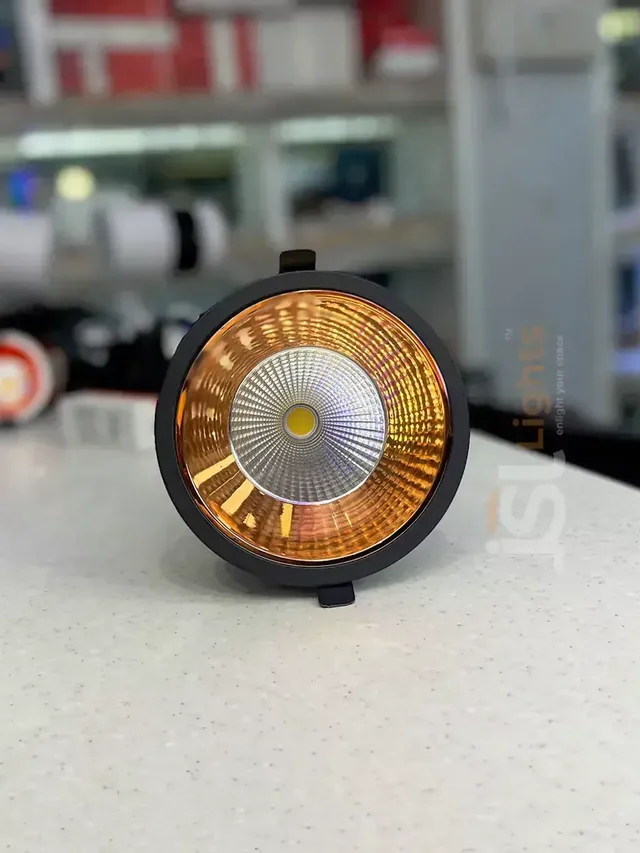 LX 465 18W Black Deep Recessed COB Downlight - 18W, 3000K, Black RG
