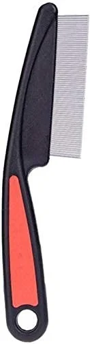 Jivanpetking Dog Gromming Flea Comb Large - Large, Black & Red