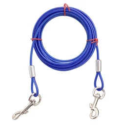 Jivanpetking Dog Training Tie Out Cable 12ft Iron Leash - 12ft,, blue