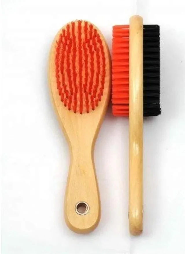 Jivanpetking Pet Double Sided Soft Brush Comb large - LARGE, MULTI COLOUR