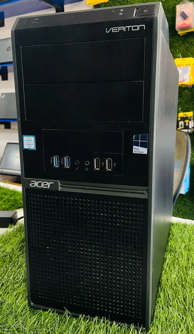 Acer (Refurbished) Acer Desktop Set | Intel Core i3 (4nd Gen) | 4GB RAM | 128GB SSD | 20” Acer Monitor | Keyboard & Mouse |WIFI Dongle | Windows 10 Pro - Black