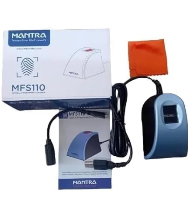 Mantra L1 MFS110 Fingerprint Scanner – UIDAI Certified Biometric USB Device for Aadhaar & Digital Authentication - Gray