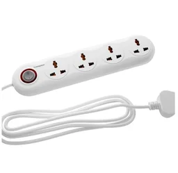  Crompton Powerbox Alpha LITE Extension Board 6A with 4 Universal Sockets | 2 Meter Cord |