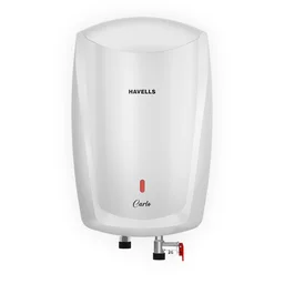  Havells Carlo 5 Litre Instant Water Heater | Color Changing LED Indicator, Rust and shock proof, ISI Certified | Fire retardant power cord; Warranty: 5 YEAR Free Connection Pipe