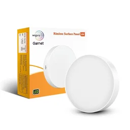  wipro Polycarbonate Garnet 18W Rimless Round Led Surface Panel
