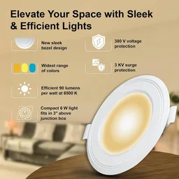  Havells Polycarbonate Luna 6W Downlight