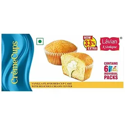 Lavian Exotique Creme Cups Vanilla Flavoured Cup Cake, 120 g (6 pcs)