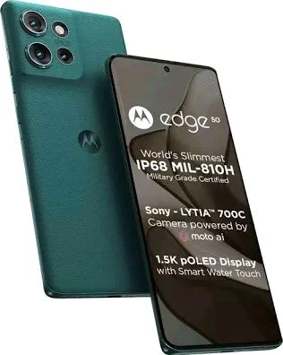 Motorola Edge 60 5G (8GB RAM + 256GB Storage) | 50MP + 13MP + 10MP | 32MP Front Camera | 5000 mAh Battery | Snapdragon 7 Gen 1 Accelerated Edition Processor (Jungle Green)