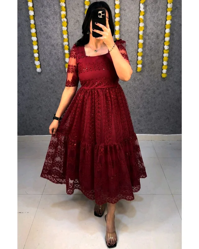 Princess Frock - 4XL, Maroon
