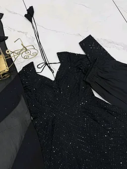 Sequence Anarkali - XS, Black.