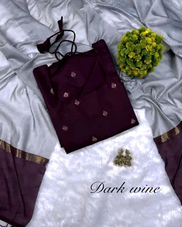 Silk Kurta Set - XL, Wine