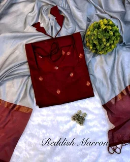 Silk Kurta Set - 3XL, Maroon