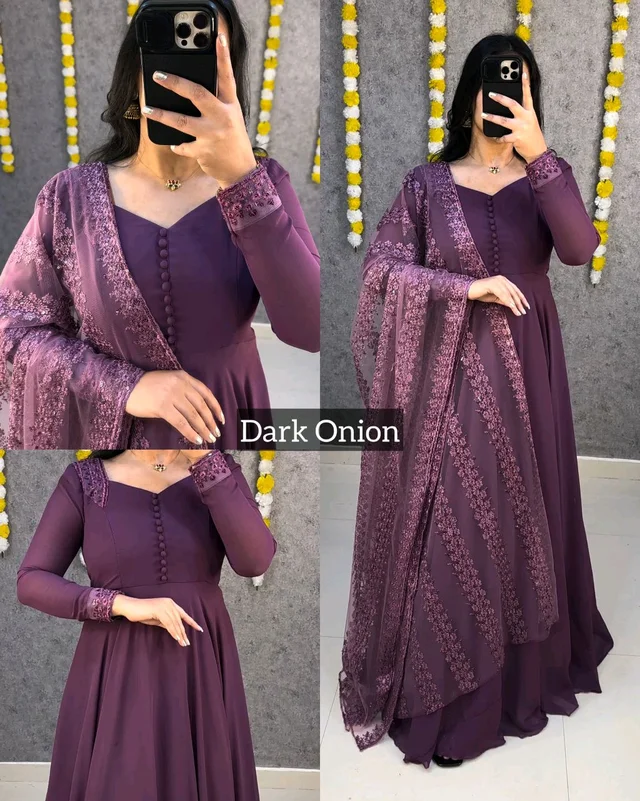Riya Gown - 2XL, Onion