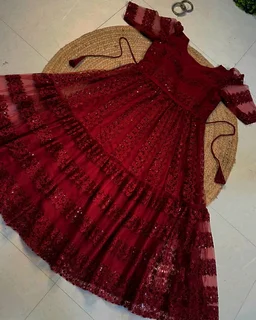 Princess Frock - S, Redish marron