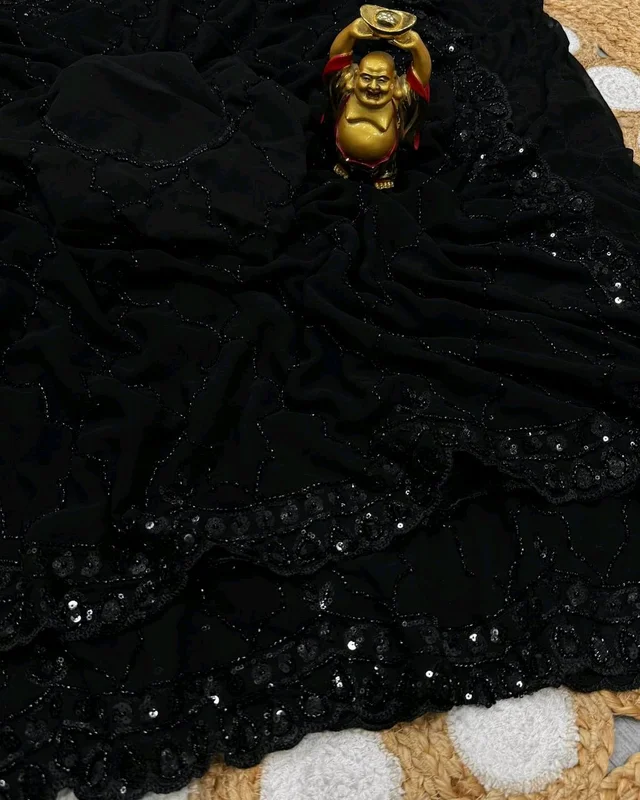 Black Beads Saree