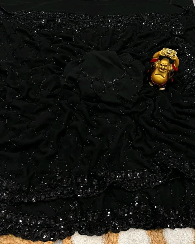 Black Beads Saree