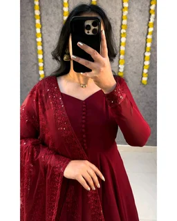Angel Gown - L, Maroon