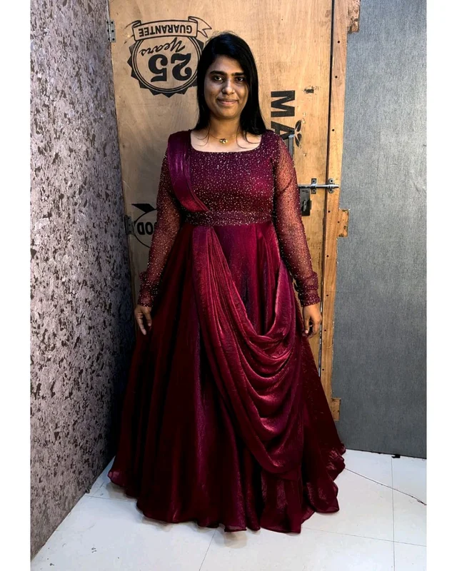 Minmini drape Gown - XL, Wine
