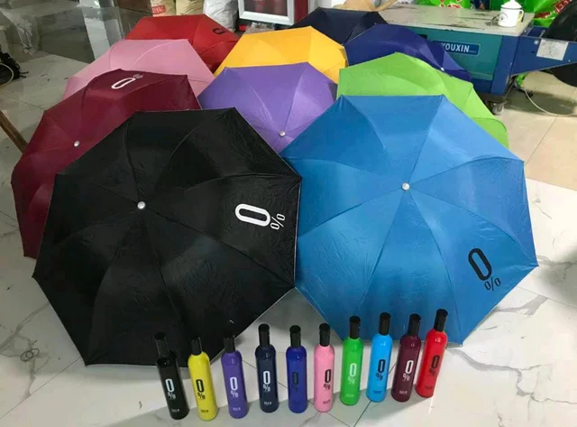 Bottle Umbrella โ Stylish UV Protection Compact Umbrella for Travel, Beach, & Outdoor Events