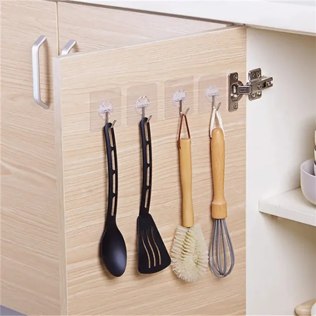 SKVWORLD Multipurpose Strong Stainless Steel Adhesive Wall Hooks β Small, Durable & Rust-Resistant(pack Of 5)