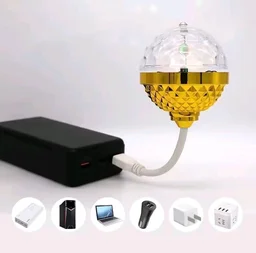 LED Rotating Disco Bulb – Multi-Color DJ Crystal Strobe Light for Party, Home, Club, Bar, Wedding & Events | Plug & Play Party Lamp