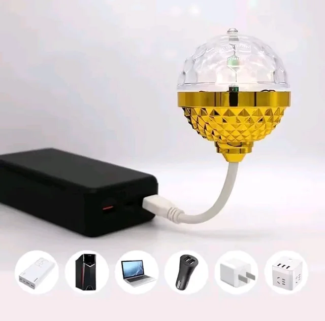 LED Rotating Disco Bulb – Multi-Color DJ Crystal Strobe Light for Party, Home, Club, Bar, Wedding & Events | Plug & Play Party Lamp