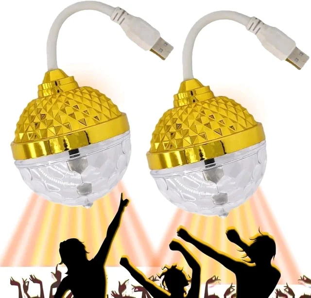 LED Rotating Disco Bulb – Multi-Color DJ Crystal Strobe Light for Party, Home, Club, Bar, Wedding & Events | Plug & Play Party Lamp