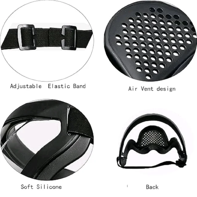 SKVWORLD Reusable Full Face Mask β Anti-Fog, Scratch-Resistant, High-Toughness Protective Shield & Adjustable Fit
