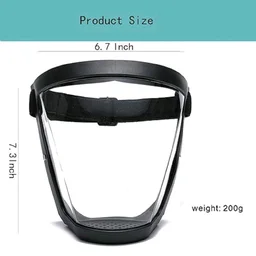 SKVWORLD Reusable Full Face Mask β Anti-Fog, Scratch-Resistant, High-Toughness Protective Shield & Adjustable Fit