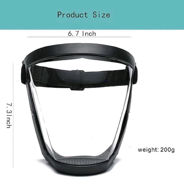 SKVWORLD Reusable Full Face Mask β Anti-Fog, Scratch-Resistant, High-Toughness Protective Shield & Adjustable Fit