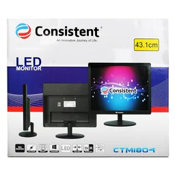Consistent 17' Inch Led Monitor 1804, Black, Pack of 1 - 1 year Service Centre warranty