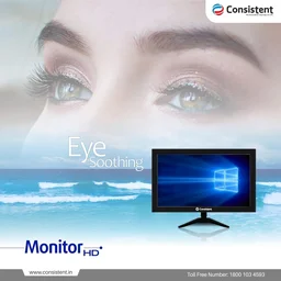 Consistent 17' Inch Led Monitor 1804, Black, Pack of 1 - 1 year Service Centre warranty