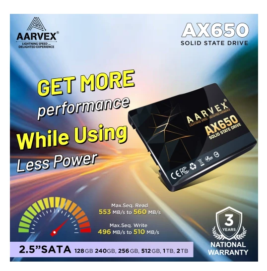AARVEX 128GB SATA SSD (AX650)
