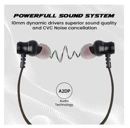 EVM Bluetooth Neckband Earphone Ensport (NB-027) Black