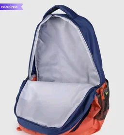 Skybags Kids Blue Orange Converstional Printed Backpack - Red Orange