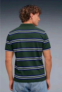 SANE ORIGINALS Half Sleeve Polo T-Shirt for Men with Pocket || Stripe Collar and Pocket T-Shirt for Men Half Sleeves
- L, Pine Green