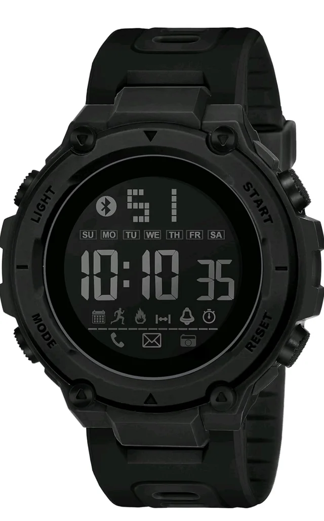 Shocknshop Digital Sports Stylish Multifunctional Electronic LED Black Dial Wrist Watch for Men Boys -WCH78 - Black