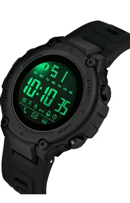 Shocknshop Digital Sports Stylish Multifunctional Electronic LED Black Dial Wrist Watch for Men Boys -WCH78 - Black