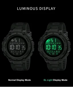 Shocknshop Digital Sports Stylish Multifunctional Electronic LED Black Dial Wrist Watch for Men Boys -WCH78 - Black