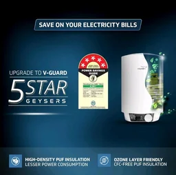 V Guard V-Guard Zio 15 Litre Water Heater for Home | BEE 5 Star Rating | Advanced Multi-layered Safety | Suitable for Hard Water & High-rise Buildings | White
Amazon's Choice - White