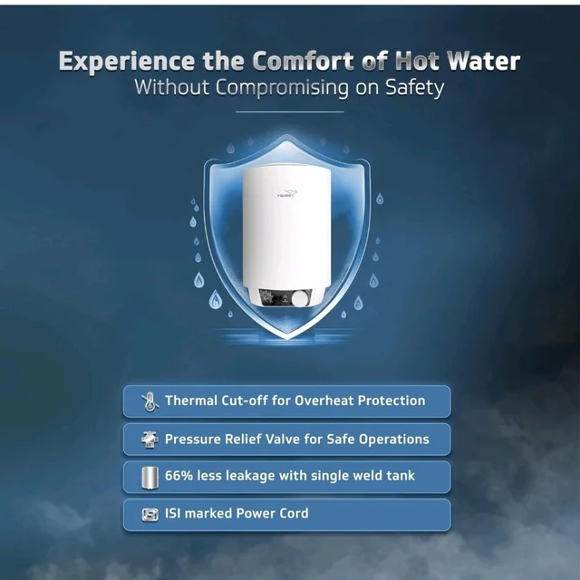 V Guard V-Guard Zio 15 Litre Water Heater for Home | BEE 5 Star Rating | Advanced Multi-layered Safety | Suitable for Hard Water & High-rise Buildings | White
Amazon's Choice - White