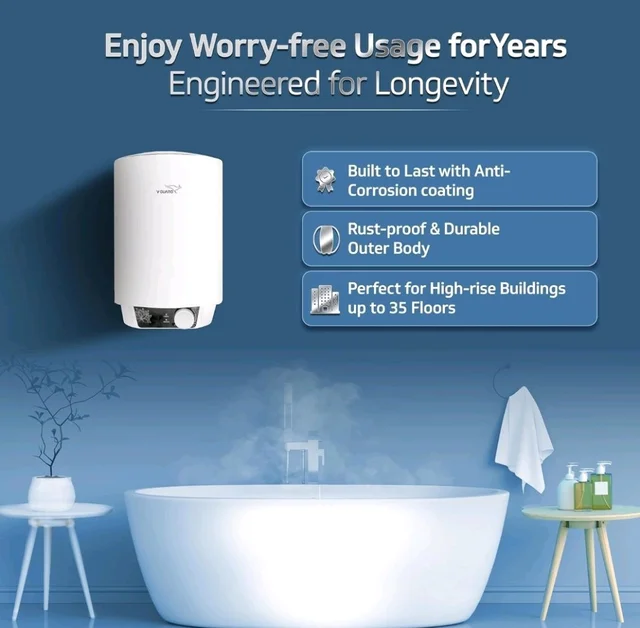 V Guard V-Guard Zio 15 Litre Water Heater for Home | BEE 5 Star Rating | Advanced Multi-layered Safety | Suitable for Hard Water & High-rise Buildings | White
Amazon's Choice - White