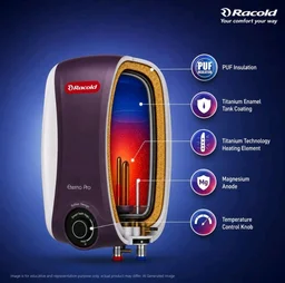 Racold Eterno Pro Storage Water Heater (Geyser)25L-ABS Body-Corrosion Prevention with Titanium Enameled Coating,7Yrs Tank Warranty,Energy Efficient, BEE 4 star rating