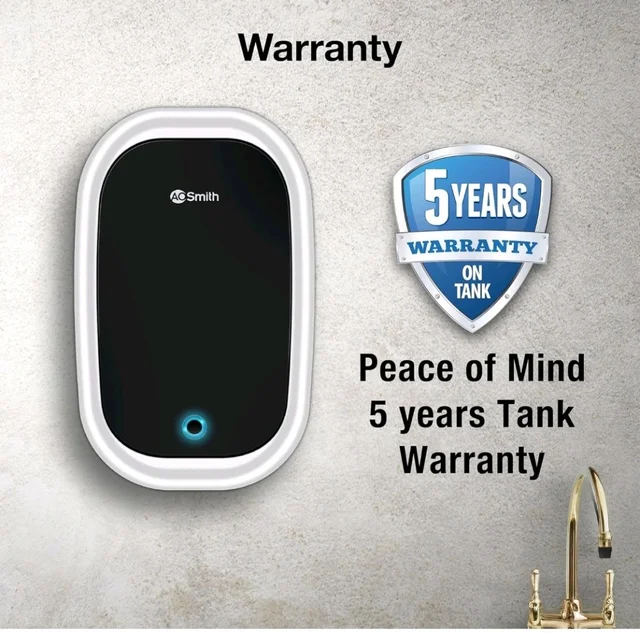 Brand: A. O. Smith
3.9
3.9 out of 5 stars
(2,063)
AO Smith EWS-5 White Instant Geyser 5 Litre With 3kW Express Heating | High Rise Building Bathroom & Kitchen geyser | UL Rated Wiring & Pressure Relief Valve For Ultimate Safety | 5 Year Tank Warranty - White