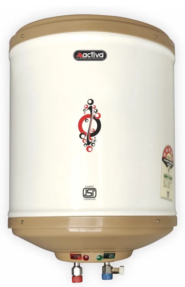 Active ACTIVA 10L Storage Water Heater Geyser | 3kW ISI Copper Heating Element | 0.8mm Anti-Rust Coated Tank | BEE 5 Star Rated | ABS Body | Fast Heating | 5 Year Warranty | Ivory - Mercury