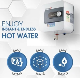 BLOWHOT 10-LTR Storage Electric Geyser | Water Heater | BEE 5 Star Rating | ABS Body | Anti Rust Glass Line Tank | Auto CUT-OFF 2000 Watt | Warranty - 5 Yrs on Storage Tank | 2 Yrs on Heating Element